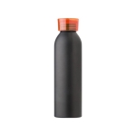 Garrafa com acabamento mate e faixa de silicone 650ml Hyperfuel Black cor cor-de-laranja segunda vista