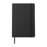 Caderno reciclado personalizado barato, folhas A5 pautadas rPET cor preto primeira vista