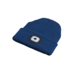 Gorro de inverno com logótipo e luz branca COB de 3 intensidades cor azul-marinho terceira vista