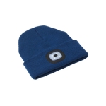 Gorro de inverno com logótipo e luz branca COB de 3 intensidades cor azul-marinho quarta vista