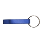 Porta-chaves abre-garrafas de metal brilhante com logo Functional cor azul primeira vista