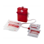 Kit de primeiros socorros submersível de plástico para merchandising cor vermelho segunda vista