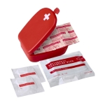 Kit médico personalizado de plástico com pensos e toalhitas Urgency cor vermelho terceira vista