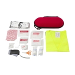 Kit primeiros socorros para empresas de EVA com logótipo Assistence cor vermelho terceira vista