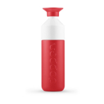 Garrafa de água personalizadas térmicas eco com copo 580ml Dopper Insulated cor vermelho dessaturado primeira vista