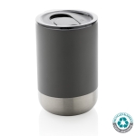 Copo térmico aço reciclado com tampa anti-gotas 360ml Inspire Recycled cor cinzento-escuro