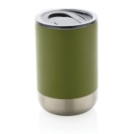 Copo térmico aço reciclado com tampa anti-gotas 360ml Inspire Recycled cor verde militar quinta vista