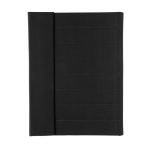 Portefólios reciclados com caderno grande e fecho magnético A4 Magnet cor preto segunda vista