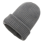 Gorro de inverno materiais sustentáveis capa dupla Impact Polylana cor cinzento-escuro terceira vista