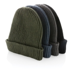 Gorro de inverno materiais sustentáveis capa dupla Impact Polylana cor cinzento-escuro vista geral