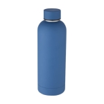 Garrafa térmica de aço reciclado acabamento mate 500ml cor azul terceira vista