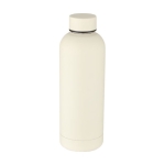 Garrafa térmica de aço reciclado acabamento mate 500ml cor branco-sujo terceira vista