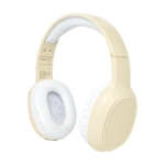 Auriculares com headband macio para maior conforto e micro Braavos cor branco-sujo