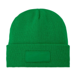 Gorro publicitário com patch para imprimir Gorro Elevate Boreas cor verde segunda vista frontal