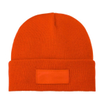 Gorro publicitário com patch para imprimir Gorro Elevate Boreas cor cor-de-laranja segunda vista frontal