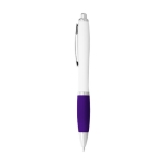 Caneta barata para promover a sua marca com tinta preta ColorBlanc cor roxo vista lateral