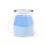 Velas personalizadas aromáticas em frasco com vários aromas Colors cor azul primeira vista