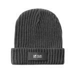 Gorro de material acrílico elástico com etiqueta personalizada Winter vista principal