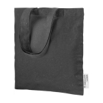 Saco de algodão para eventos com asas de 30 cm 120 g/m2 Tote Small cor preto quarta vista