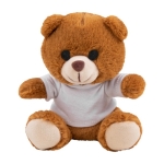 Urso de peluche com camisola para oferecer a clientes Cuddle cor branco primeira vista