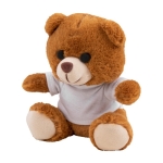 Urso de peluche com camisola para oferecer a clientes Cuddle cor branco segunda vista