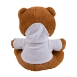 Urso de peluche com camisola para oferecer a clientes Cuddle cor branco terceira vista