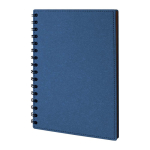 Caderno com capa de cartão reciclado, folhas A5 pautadas CardBoard cor azul primeira vista