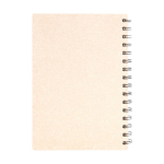 Caderno com capa de cartão reciclado, folhas A5 pautadas CardBoard cor branco quinta vista