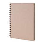 Caderno com capa de cartão reciclado, folhas A5 pautadas CardBoard cor natural primeira vista