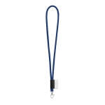 Lanyard tubular com etiqueta impressa entrega em 46 dias Tube Classic cor azul