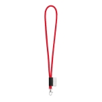 Lanyard tubular com etiqueta impressa entrega em 46 dias Tube Classic cor vermelho