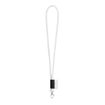 Lanyard tubular com etiqueta impressa entrega em 46 dias Tube Classic cor branco