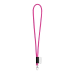 Lanyard tubular com etiqueta impressa entrega em 46 dias Tube Classic cor cor-de-rosa