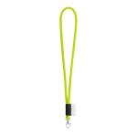 Lanyard tubular com etiqueta impressa entrega em 46 dias Tube Classic cor verde-claro