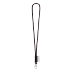 Lanyard tubular de cor escura com entrega 46 dias Tube Nautic Black cor vermelho