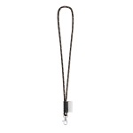 Lanyard tubular de cor escura com entrega 46 dias Tube Nautic Black cor cor-de-laranja