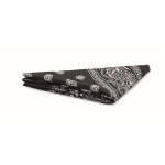 Lenço de algodão tipo bandana multifunções com design estampado cor preto segunda vista