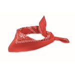 Lenço de algodão tipo bandana multifunções com design estampado cor vermelho