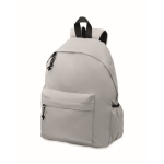 Mochila personalizada de poliéster rPET bicolor simples Student cor cinzento