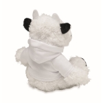 Peluche de vaca com camisola personalizável com logo Kiri cor branco segunda vista