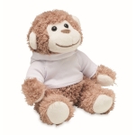 Macaco de peluche com camisola para sublimação Monkey cor branco