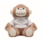 Macaco de peluche com camisola para sublimação Monkey cor branco terceira vista