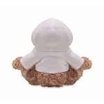 Peluche personalizado em forma de cão e camisola Woof cor branco quarta vista