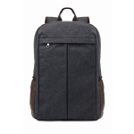 Mochila promocional para portátil de 15'' de canvas, 450 g/m² Sweden cor preto segunda vista