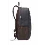 Mochila promocional para portátil de 15'' de canvas, 450 g/m² Sweden cor preto quarta vista