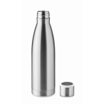 Garrafa de aço com lembrete de hidratação 500ml Inox Reminder cor prateado mate quinta vista