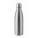 Garrafa de aço com lembrete de hidratação 500ml Inox Reminder cor prateado mate oitava vista