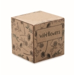 Sementes de flores silvestres com caixa Kit Sementes Wild Flower cor bege sexta vista