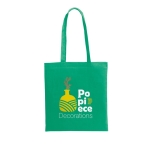 Saco de algodão reciclado e rPET colorido 180 g/m2 Reciclo Cairo cor verde imagem com logo