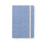 Caderno de algodão reciclado, folhas A5 lisas Recycled Cotton cor azul primeira vista